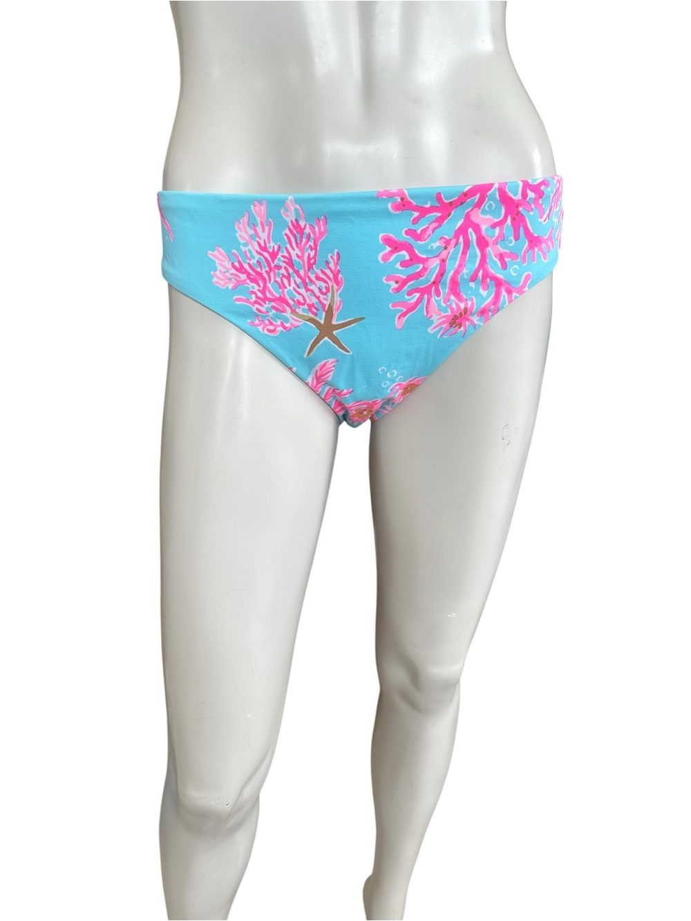 NEW Lilly Pulitzer “Betie” Royal Coral Pink & Blue Aquatic Swim Bottoms Size 6 - Picture 2 of 7